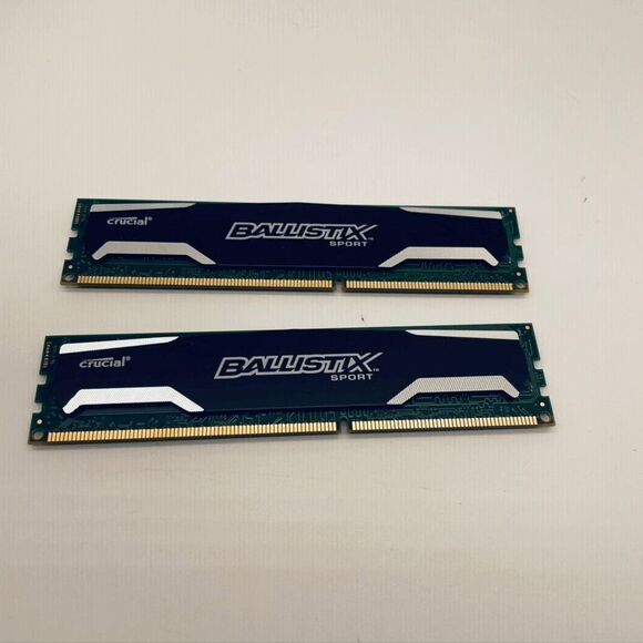 Crucial Ballistix Sport LT 8GB 2x4 GB DDR3‎ 1600 Memory BLS4G3D1609DS1S00 - Picture 1 of 2